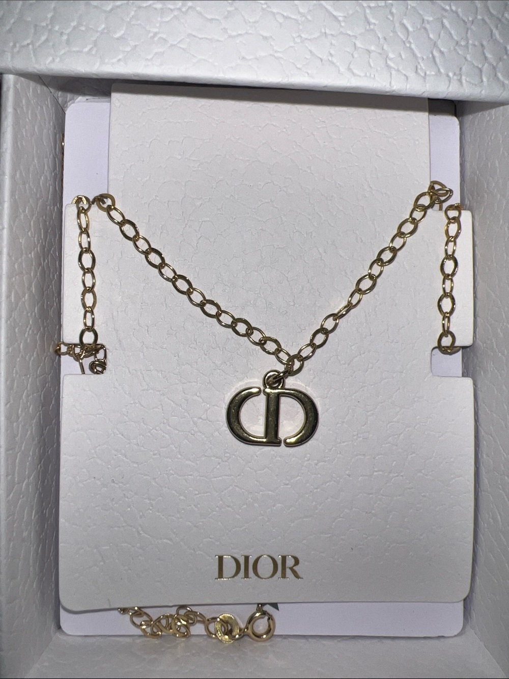 Dior Gold CD Initial Pendant Necklace - Picture 2 of 3